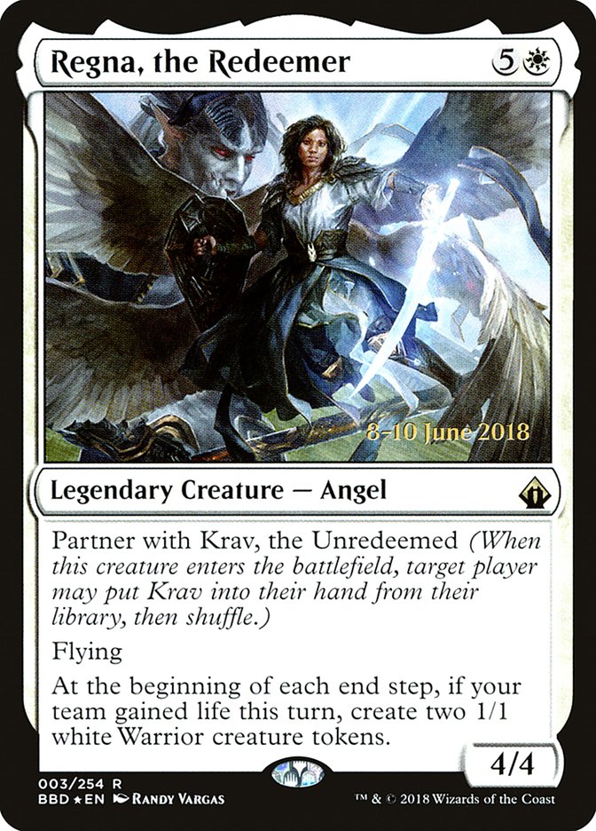 Regna, the Redeemer [Battlebond Prerelease Promos] | Pegasus Games WI