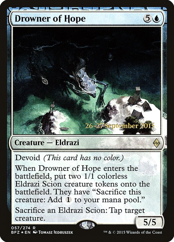 Drowner of Hope [Battle for Zendikar Prerelease Promos] | Pegasus Games WI