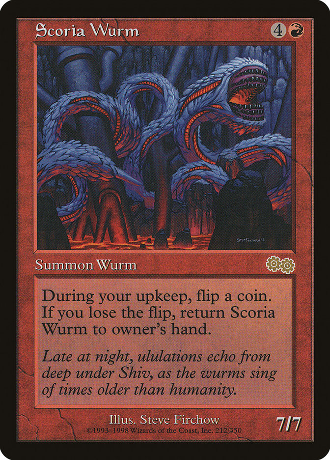 Scoria Wurm [Urza's Saga] | Pegasus Games WI