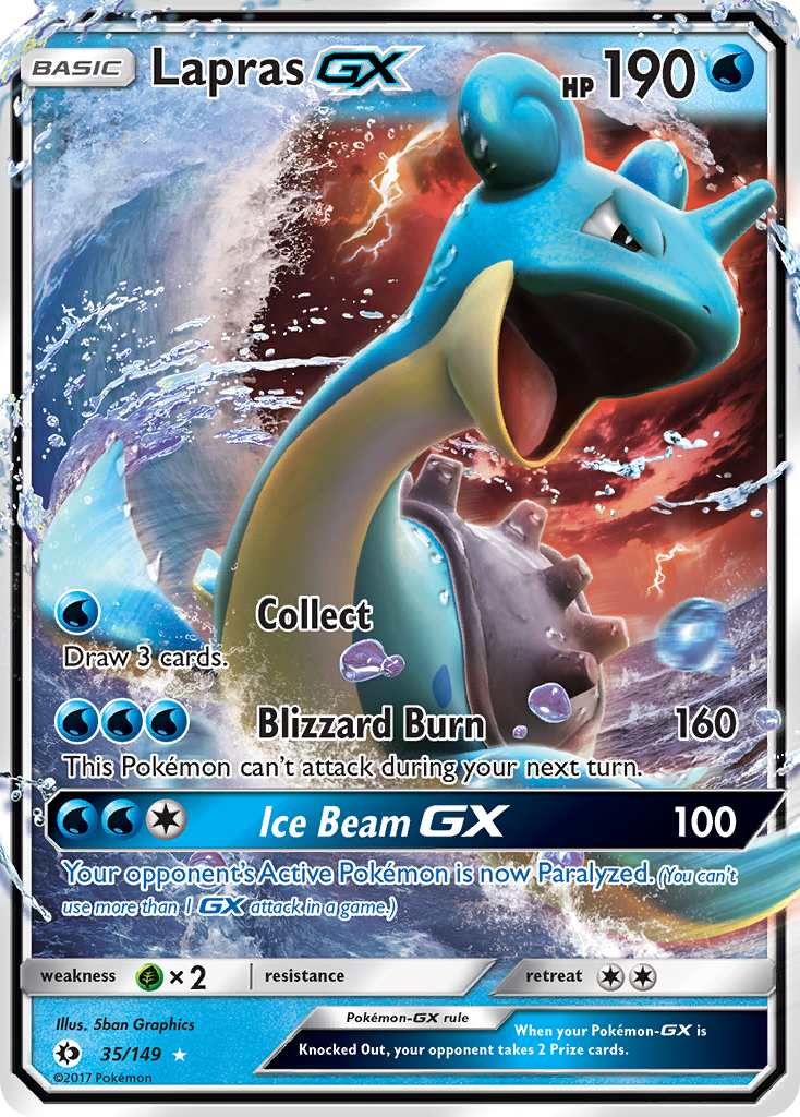 Lapras GX (35/149) [Sun & Moon: Base Set] | Pegasus Games WI