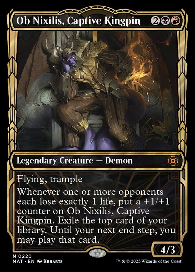 Ob Nixilis, Captive Kingpin (Showcase Halo Foil) [March of the Machine: The Aftermath] | Pegasus Games WI