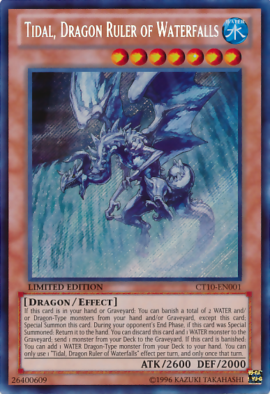 Tidal, Dragon Ruler of Waterfalls [CT10-EN001] Secret Rare | Pegasus Games WI