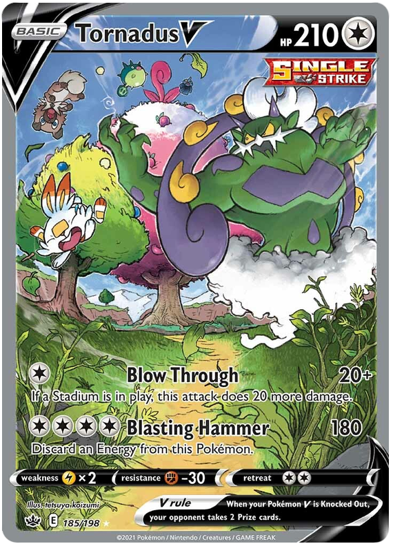 Tornadus V (185/198) [Sword & Shield: Chilling Reign] | Pegasus Games WI