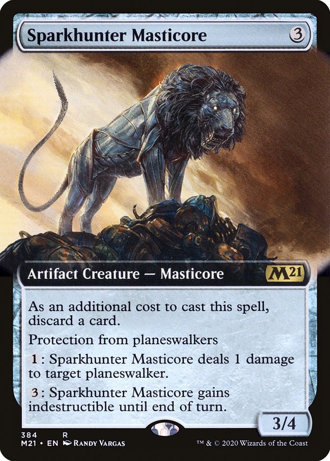 Sparkhunter Masticore (Extended Art) [Core Set 2021] | Pegasus Games WI