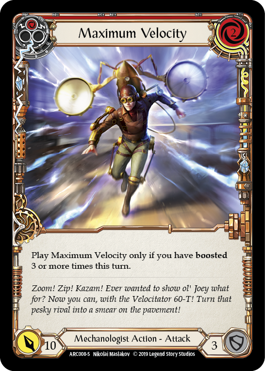 Maximum Velocity [ARC008-S] 1st Edition Rainbow Foil | Pegasus Games WI