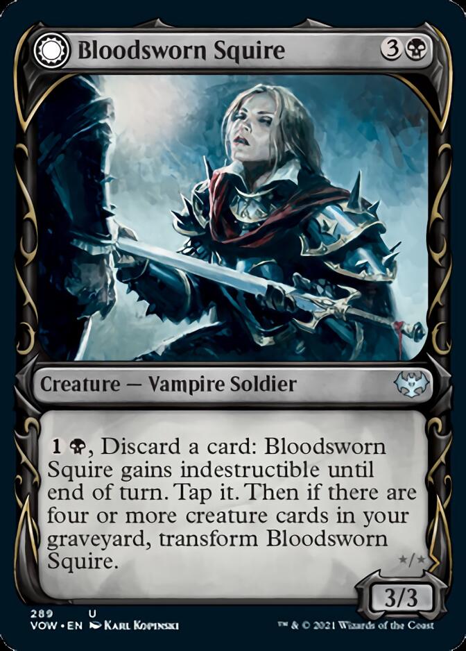 Bloodsworn Squire // Bloodsworn Knight (Showcase Fang Frame) [Innistrad: Crimson Vow] | Pegasus Games WI