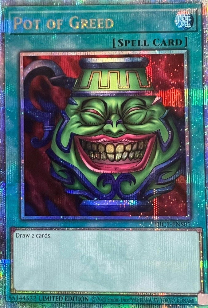 Pot of Greed [TBC1-ENS01] Secret Rare | Pegasus Games WI