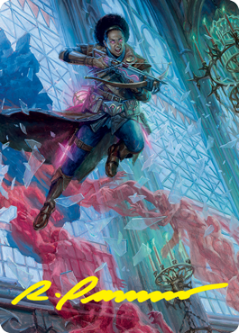 Kaya, Geist Hunter Art Card (Gold-Stamped Signature) [Innistrad: Crimson Vow Art Series] | Pegasus Games WI