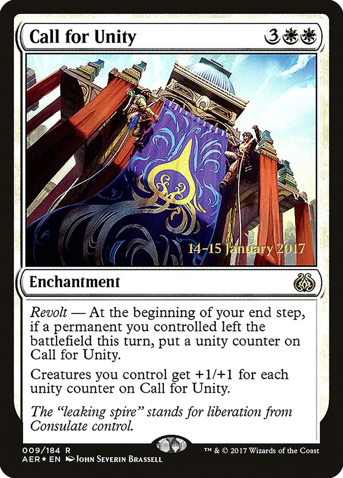 Call for Unity [Aether Revolt Prerelease Promos] | Pegasus Games WI