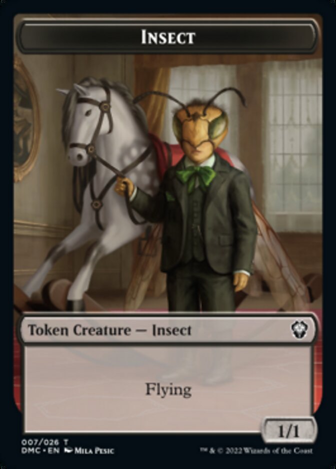 Phyrexian // Insect Double-Sided Token [Dominaria United Tokens] | Pegasus Games WI