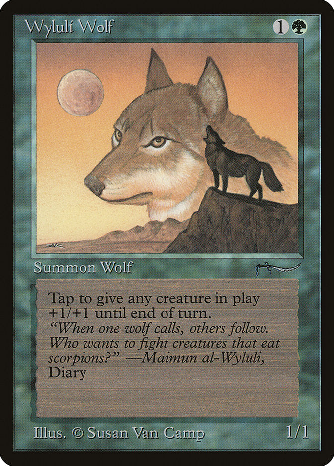 Wyluli Wolf (Light Mana Cost) [Arabian Nights] | Pegasus Games WI