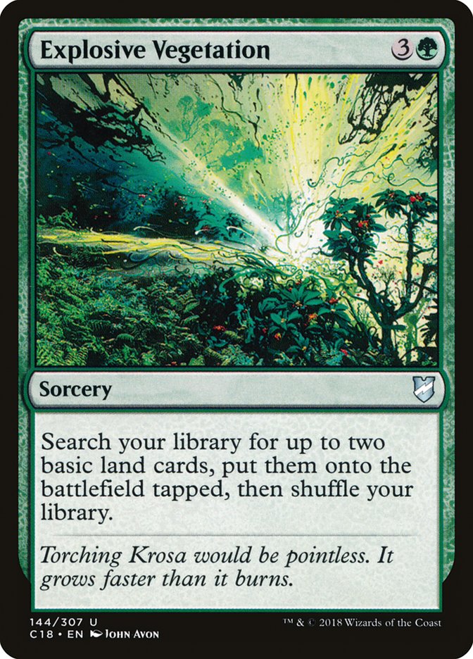 Explosive Vegetation [Commander 2018] | Pegasus Games WI