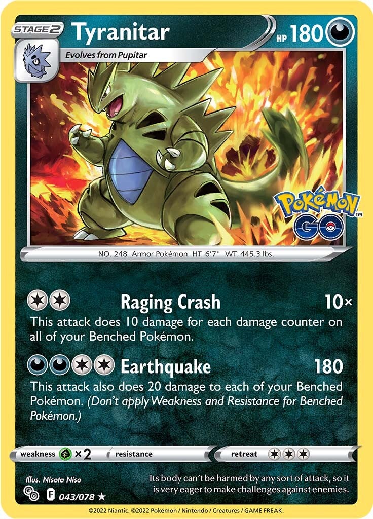 Tyranitar (043/078) [Pokémon GO] | Pegasus Games WI