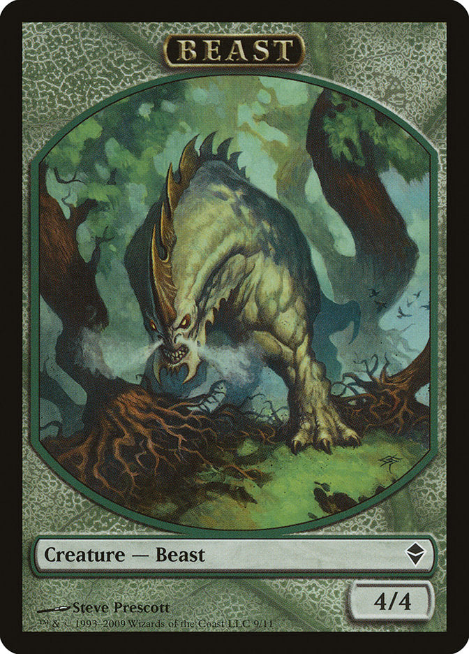 Beast Token [Zendikar Tokens] | Pegasus Games WI