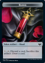 Blood // Human Soldier Double-Sided Token [Innistrad: Crimson Vow Tokens] | Pegasus Games WI
