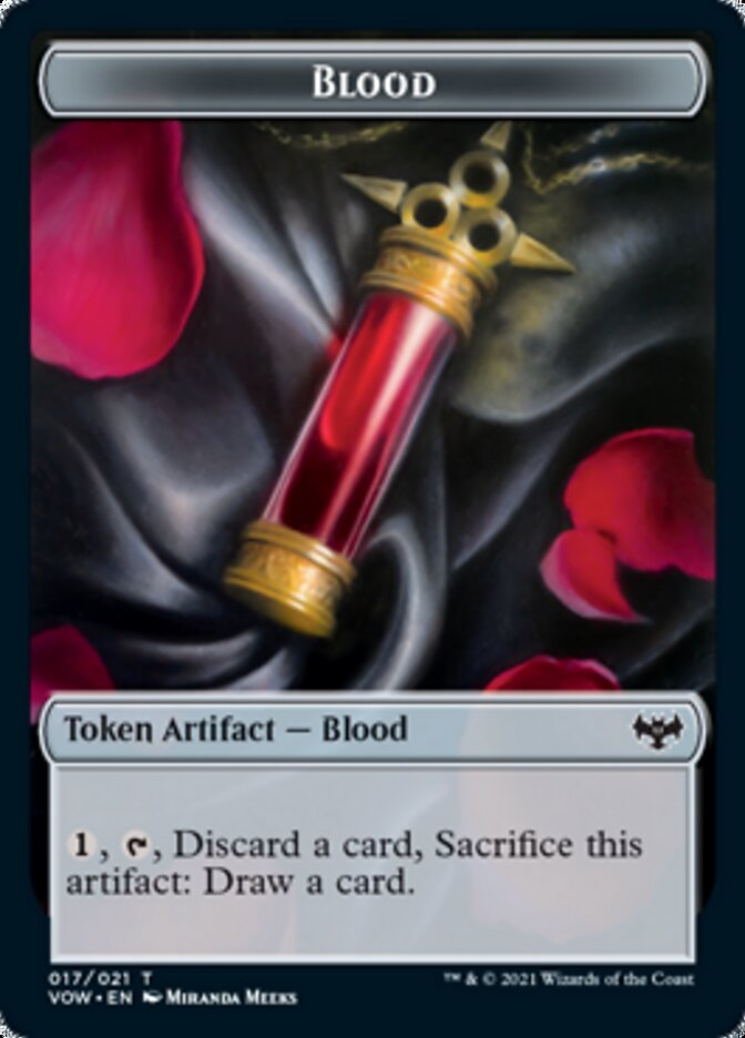 Blood // Spirit Cleric Double-Sided Token [Innistrad: Crimson Vow Tokens] | Pegasus Games WI