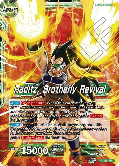 Raditz // Raditz, Brotherly Revival (P-338) [Saiyan Showdown Prerelease Promos] | Pegasus Games WI