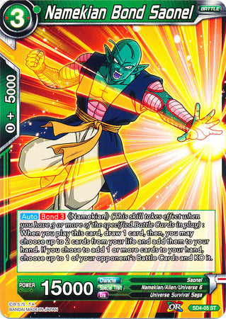 Namekian Bond Saonel (Starter Deck - The Guardian of Namekians) [SD4-05] | Pegasus Games WI