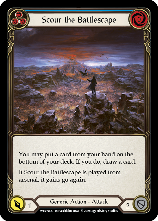 Scour the Battlescape (Blue) [WTR196-C] Alpha Print Rainbow Foil | Pegasus Games WI