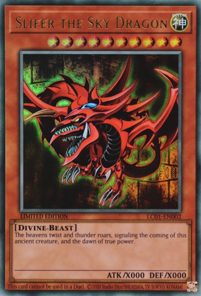 Slifer the Sky Dragon (25th Anniversary) [LC01-EN002] Ultra Rare | Pegasus Games WI