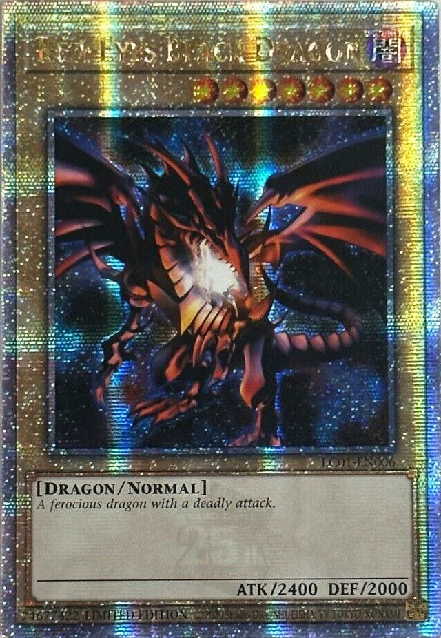 Red-Eyes Black Dragon (25th Anniversary) [LC01-EN006] Quarter Century Secret Rare | Pegasus Games WI