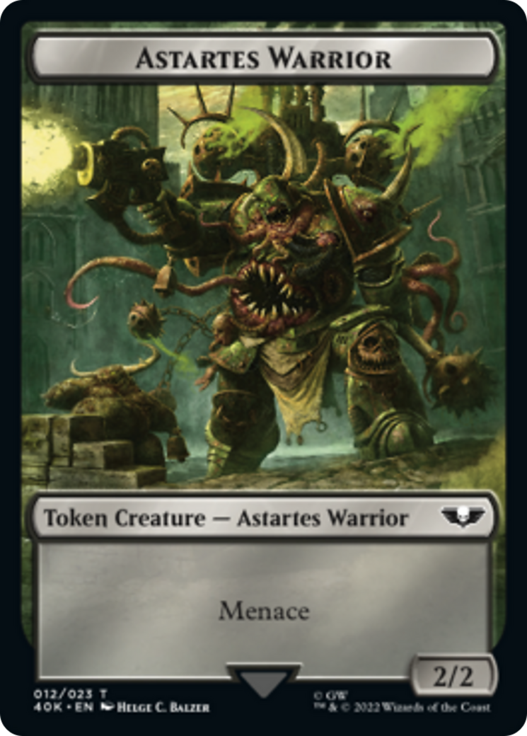 Astartes Warrior // Plaguebearer of Nurgle Double-Sided Token [Warhammer 40,000 Tokens] | Pegasus Games WI