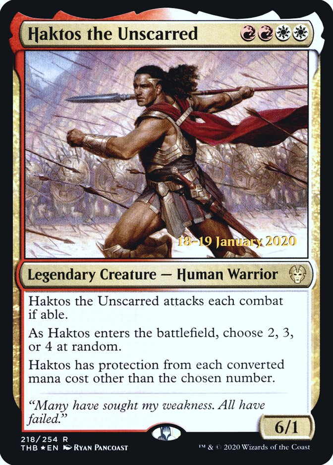 Haktos the Unscarred [Theros Beyond Death Prerelease Promos] | Pegasus Games WI