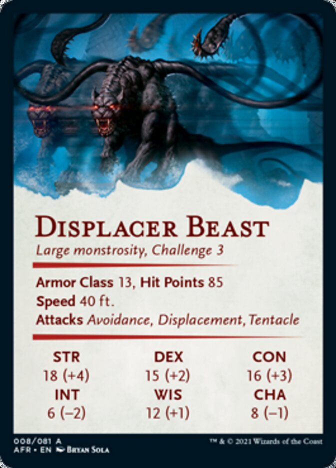 Displacer Beast Art Card [Dungeons & Dragons: Adventures in the Forgotten Realms Art Series] | Pegasus Games WI