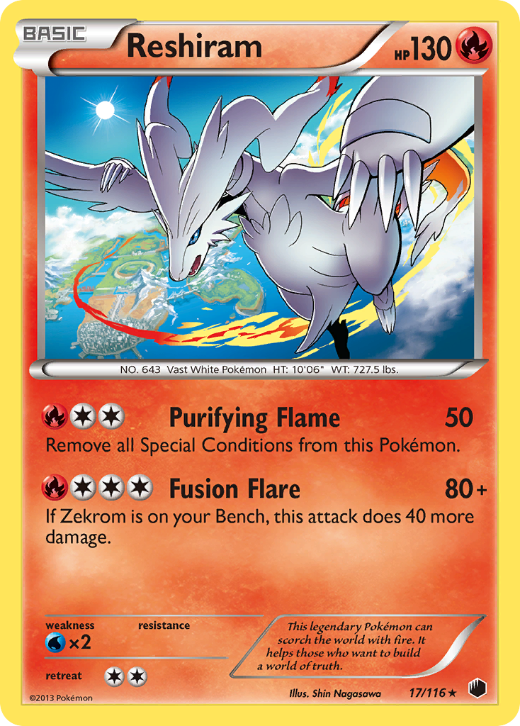 Reshiram (17/116) [Black & White: Plasma Freeze] | Pegasus Games WI