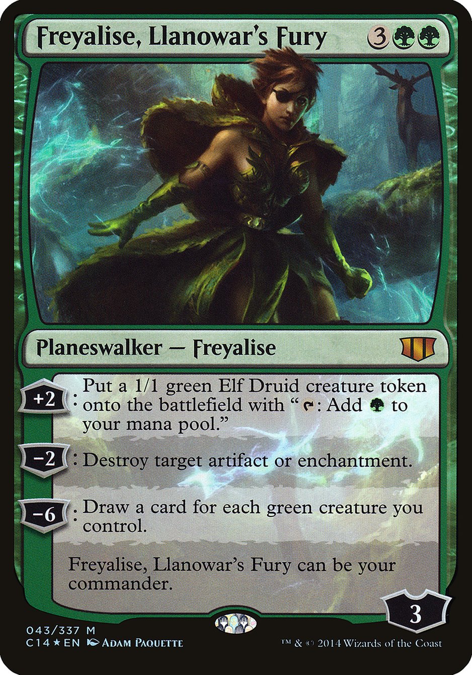 Freyalise, Llanowar's Fury (Oversized) [Commander 2014 Oversized] | Pegasus Games WI