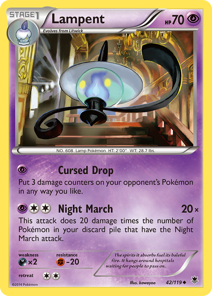 Lampent (42/119) [XY: Phantom Forces] | Pegasus Games WI