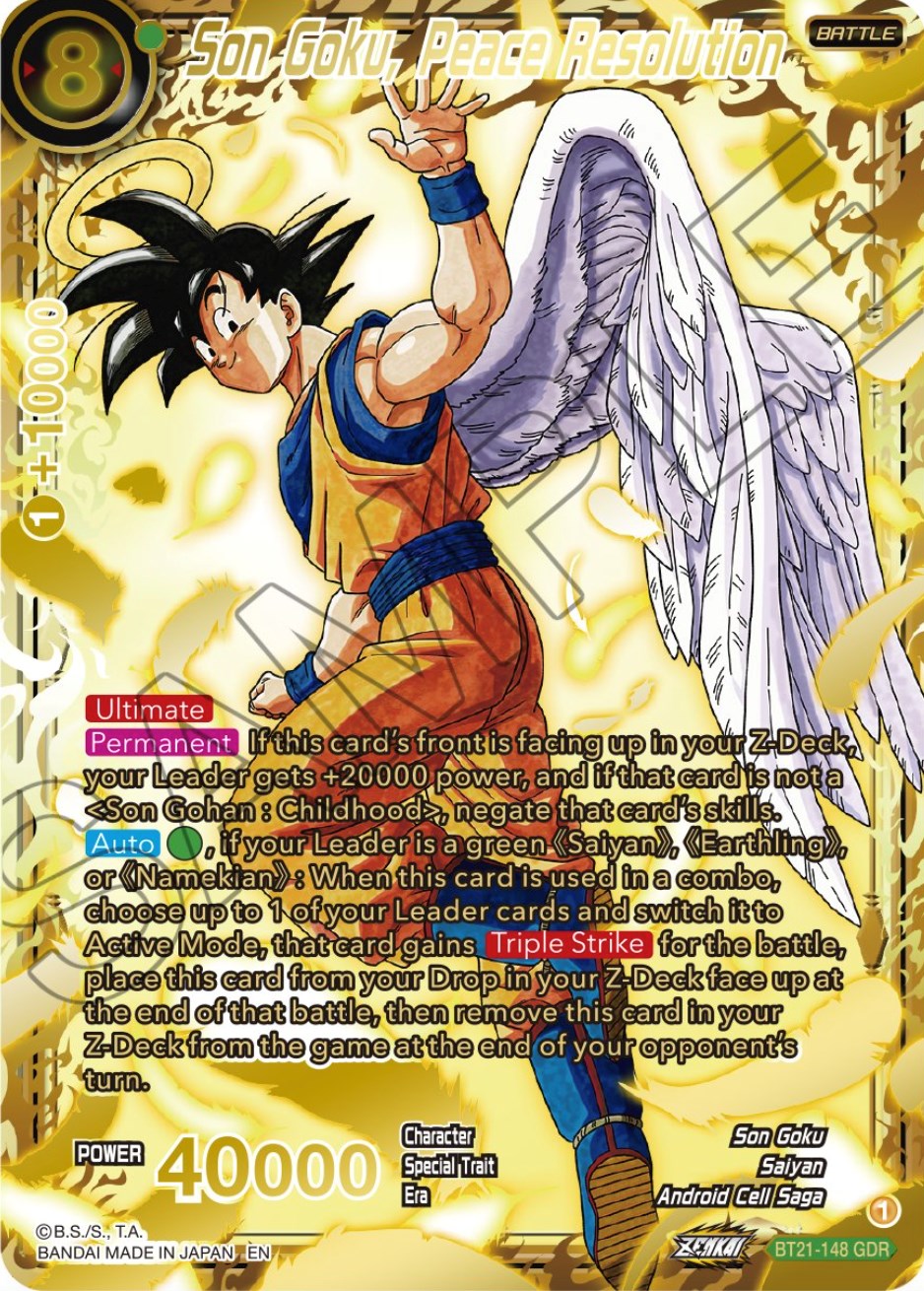 Son Goku, Peace Resolution (God Rare) (BT21-148) [Wild Resurgence] | Pegasus Games WI