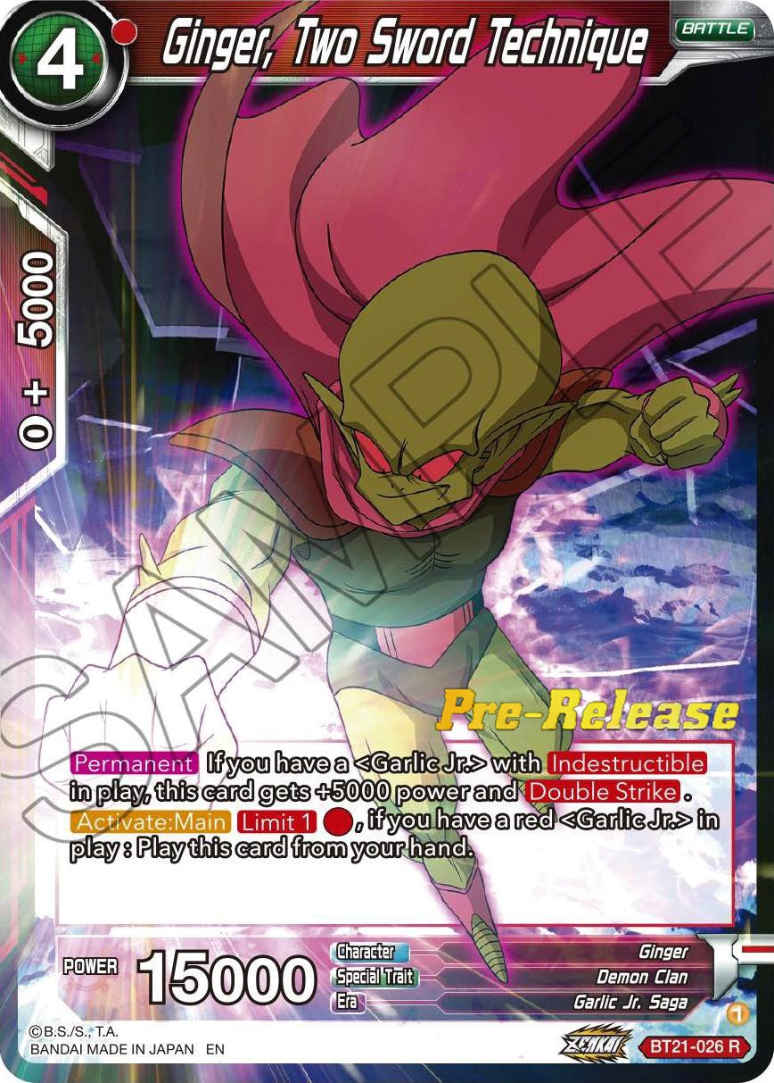 Ginger, Two Sword Technique (BT21-026) [Wild Resurgence Pre-Release Cards] | Pegasus Games WI