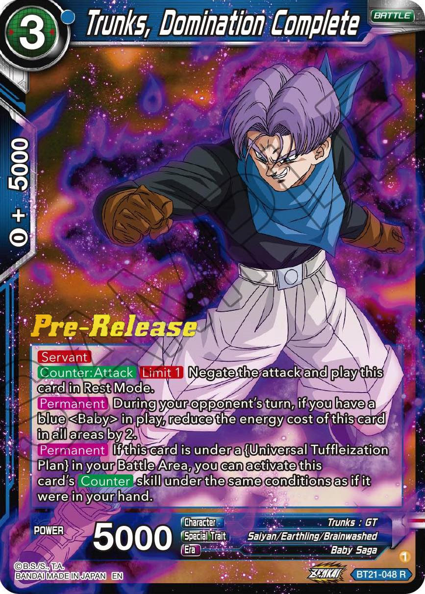 Trunks, Domination Complete (BT21-048) [Wild Resurgence Pre-Release Cards] | Pegasus Games WI