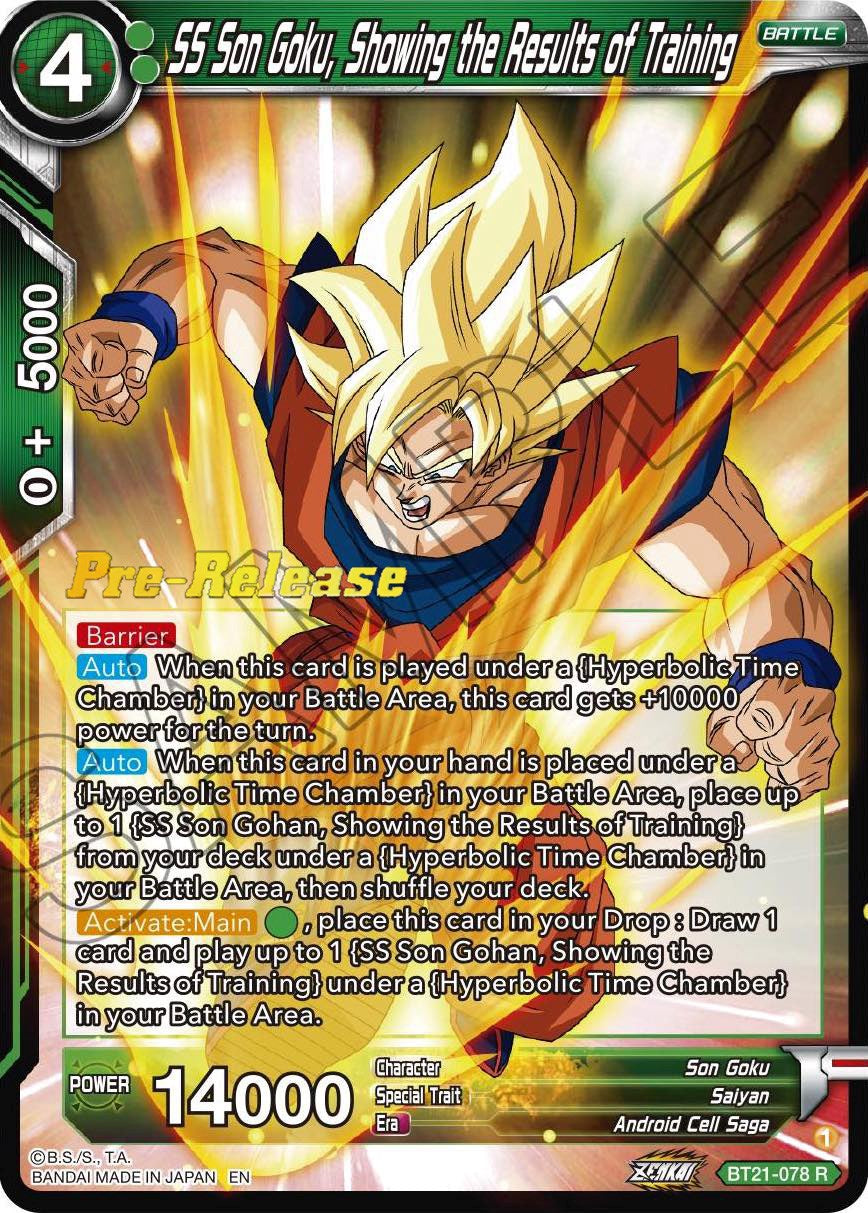 SS Son Goku, Showing the Results of Training (BT21-078) [Wild Resurgence Pre-Release Cards] | Pegasus Games WI