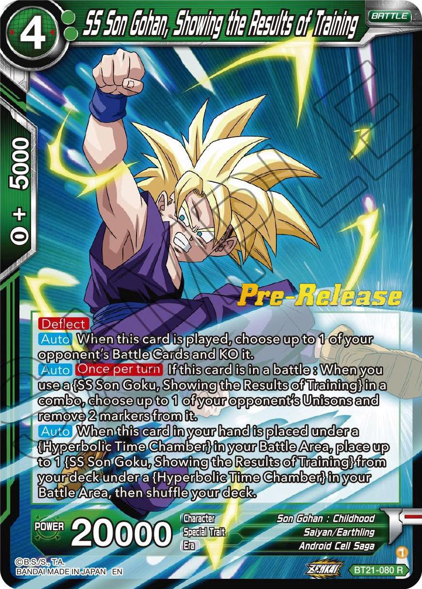 SS Son Gohan, Showing the Results of Training (BT21-080) [Wild Resurgence Pre-Release Cards] | Pegasus Games WI