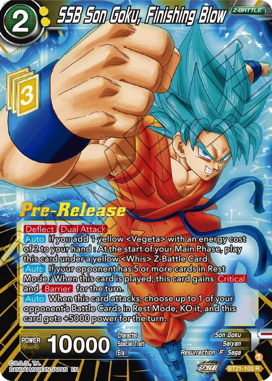 SSB Son Goku, Finishing Blow (BT21-103) [Wild Resurgence Pre-Release Cards] | Pegasus Games WI