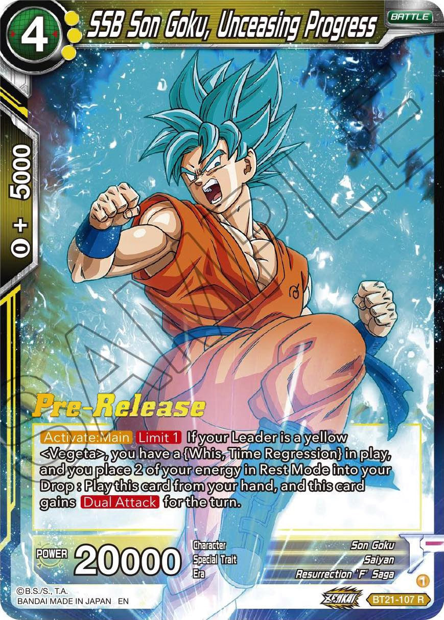 SSB Son Goku, Unceasing Progress (BT21-107) [Wild Resurgence Pre-Release Cards] | Pegasus Games WI