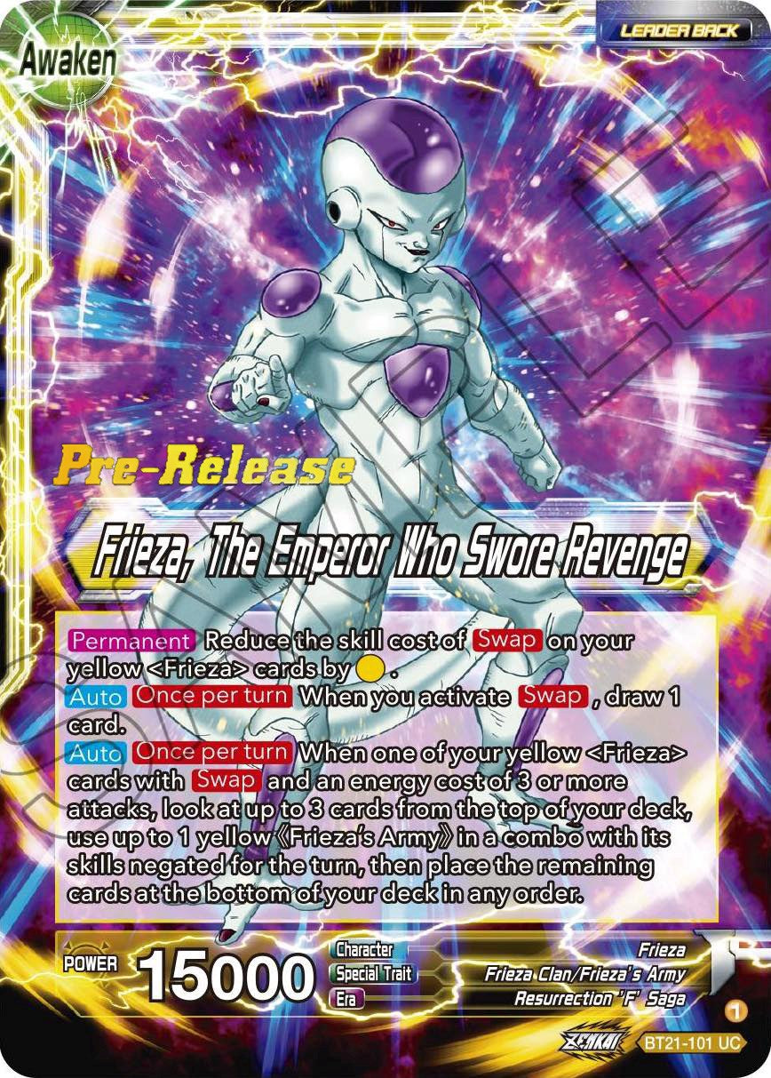 Frieza // Frieza, The Emperor Who Swore Revenge (BT21-101) [Wild Resurgence Pre-Release Cards] | Pegasus Games WI