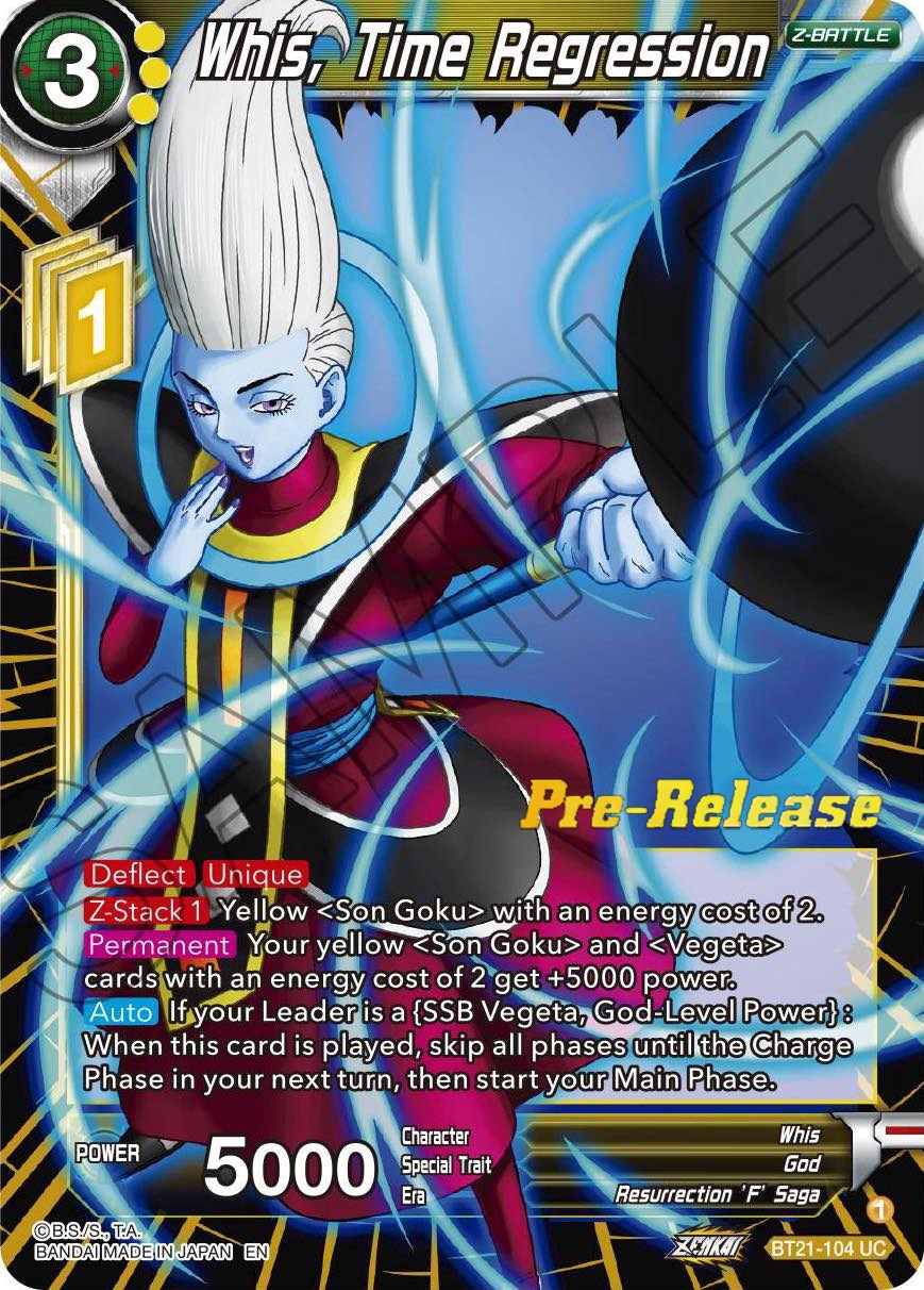 Whis, Time Regression (BT21-104) [Wild Resurgence Pre-Release Cards] | Pegasus Games WI