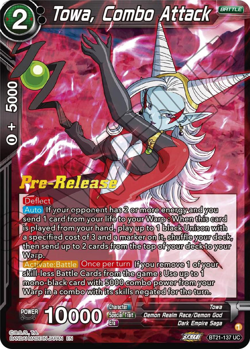 Towa, Combo Attack (BT21-137) [Wild Resurgence Pre-Release Cards] | Pegasus Games WI