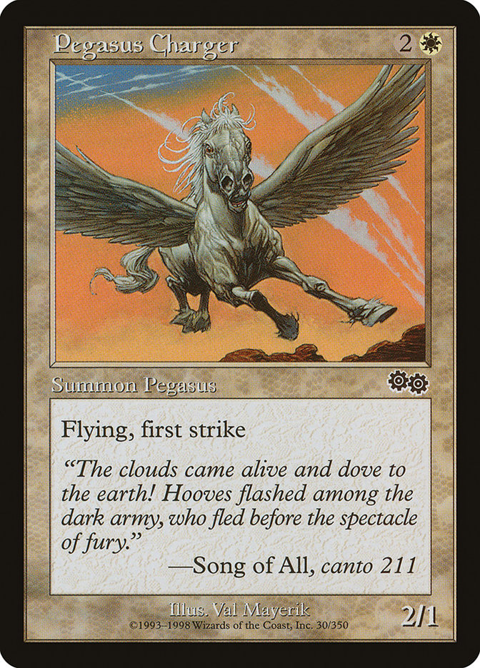 Pegasus Charger [Urza's Saga] | Pegasus Games WI