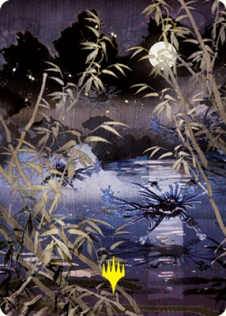 Swamp Art Card (Gold-Stamped Signature) [Kamigawa: Neon Dynasty Art Series] | Pegasus Games WI