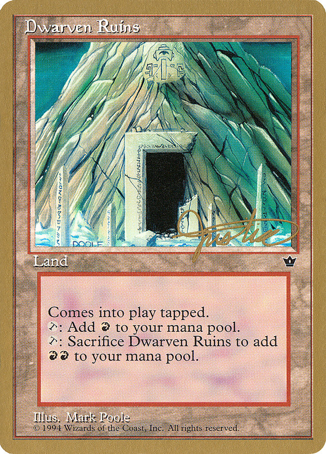 Dwarven Ruins (Mark Justice) [Pro Tour Collector Set] | Pegasus Games WI