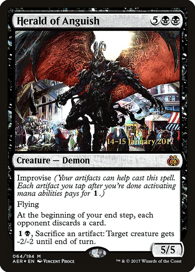 Herald of Anguish [Aether Revolt Prerelease Promos] | Pegasus Games WI