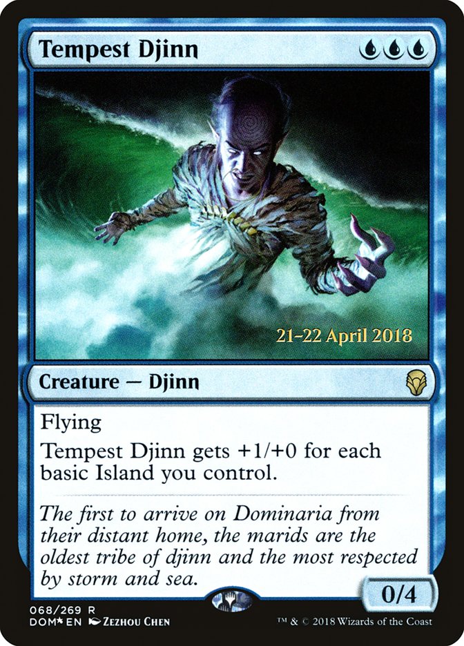 Tempest Djinn [Dominaria Prerelease Promos] | Pegasus Games WI