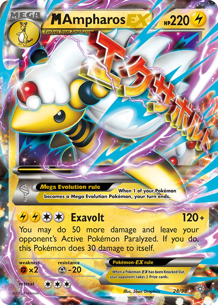 M Ampharos EX (28/98) [XY: Ancient Origins] | Pegasus Games WI