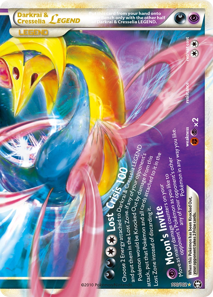 Darkrai & Cresselia LEGEND (100/102) [HeartGold & SoulSilver: Triumphant] | Pegasus Games WI