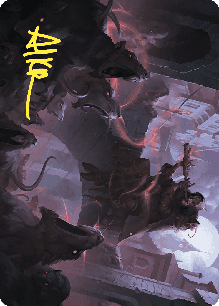 Gnawing Crescendo Art Card (Gold-Stamped Signature) [Wilds of Eldraine Art Series] | Pegasus Games WI