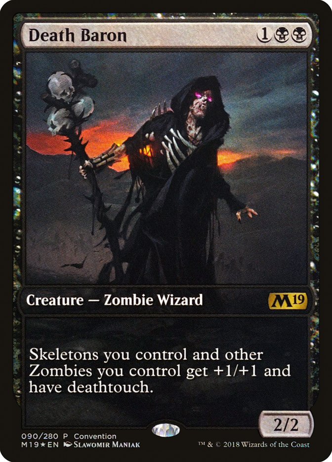 Death Baron (Convention) (Full Art) [Core Set 2019 Promos] | Pegasus Games WI